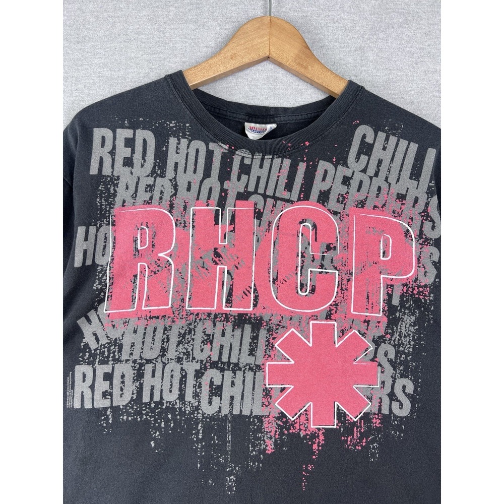 Red Hot Chili‎ Peppers RHCP Pop Funk Rock Metal 2008 Black Distressed T Shirt L